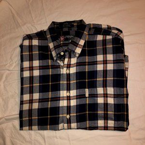 Ralph Lauren Chaps short-sleeve plaid shirt for men, large